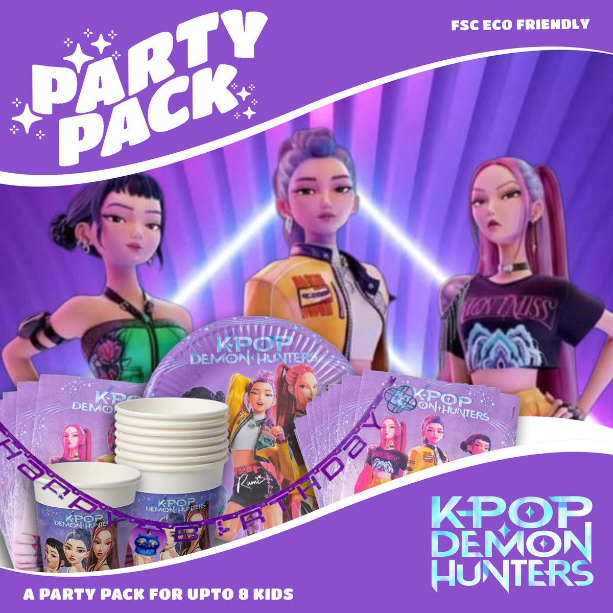 K Pop Demon Hunters™ 8 Person Party Set