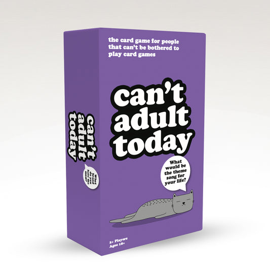 Can't Adult Today Game - 280 thought provoking questions for adults who don't want to play a game. Perfect for Christmas and Game Nights, Parties, and Cozy Evenings