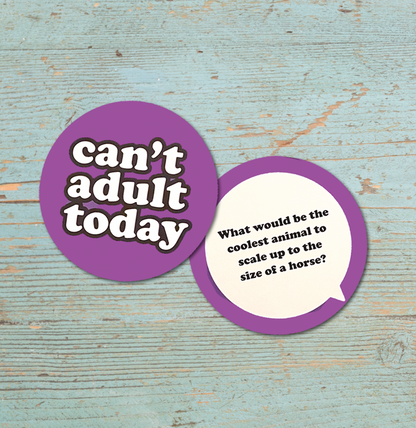 Can't Adult Today Game - 280 thought provoking questions for adults who don't want to play a game. Perfect for Christmas and Game Nights, Parties, and Cozy Evenings